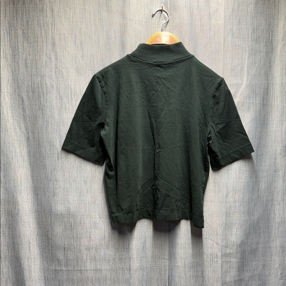 Zara crop style Shirt in Deep Green crop style size small - Picture 1 of 5